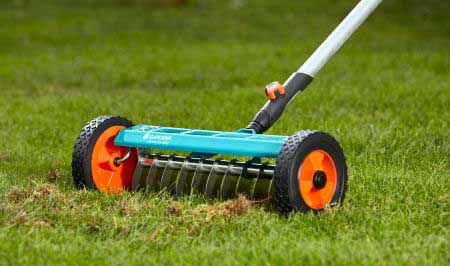 Verticuteerhark Om Het Gras Groen En Gezond Te Houden